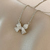 Wholesale Women's Copper Inlaid Zircon Geometric Pendant Necklace With Stainless Steel Box Chain