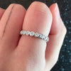 Wholesale Women's Copper Inlaid Zircon Geometric Strip Ring Jewelry