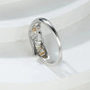 Wholesale Women's Copper Inlaid Zircon Heart Shape Geometric Ring