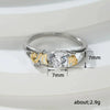 Wholesale Women's Copper Inlaid Zircon Heart Shape Geometric Ring