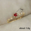 Wholesale Women's Copper Inlaid Zircon Heart Shaped Ring Fairy Elegant Style