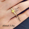 Wholesale Women's Copper Inlaid Zircon Square Geometric Elegant Ring