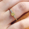 Wholesale Women's Copper Inlaid Zircon Square Geometric Elegant Ring
