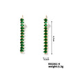 Wholesale Women's Copper Inlaid Zircon Tassel Earrings With Geometric Design And Electroplating Process
