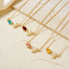 Wholesale Women's Copper Inlaid Zircon Tulip Pendant O Shaped Chain Accessories With Electroplating Design