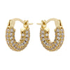 Wholesale Women's Copper Inlaid Zircon Ushaped Geometric Earrings Light Luxury Style