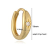 Wholesale Women's Copper Inlaid Zirconia Geometric Star Ushaped Earrings