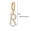 Wholesale Women's Copper Inlaid Zirconium Geometric Letter Earrings