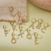 Wholesale Women's Copper Inlaid Zirconium Geometric Letter Earrings