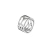 Wholesale Women's Copper Jewelry Light Luxury Style Irregular Hollow Ring With Electroplating