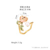 Wholesale Women's Copper 18K Gold Plated Flower Ring Retro Romantic Style