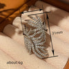 Wholesale Women's Copper Leaf Banana Leaf Ring Inlaid With Zirconia Fashion Jewelry