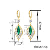 Wholesale Women's Copper Leaf Geometric Earrings Light Luxury Style