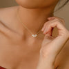Wholesale Women's Copper Leaf Pendant Necklace With Real Gold Plated Electroplating In Geometric Style