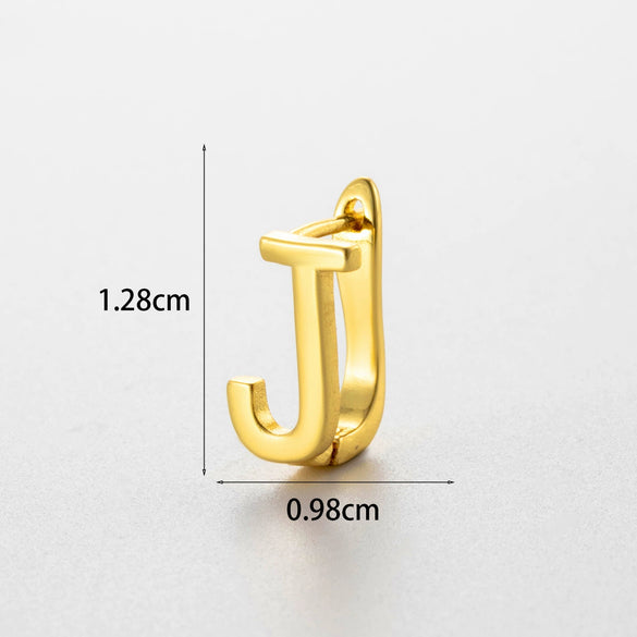 Wholesale Women's Copper Letter Cartilage Earrings Electroplated