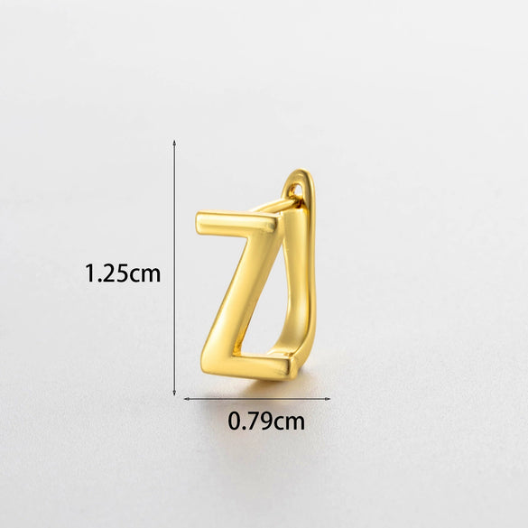 Wholesale Women's Copper Letter Cartilage Earrings Electroplated