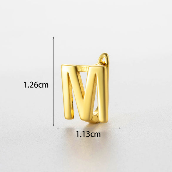 Wholesale Women's Copper Letter Cartilage Earrings Electroplated