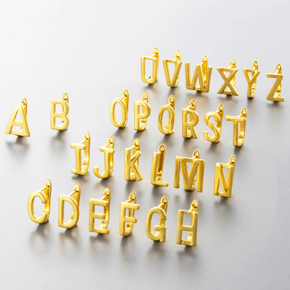 Wholesale Women's Copper Letter Cartilage Earrings Electroplated