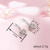 Wholesale Women's Copper Light Luxury Geometric And Heart Shape Hollow Design Electroplated Earrings