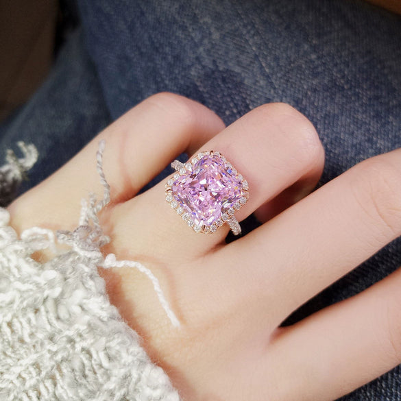 Wholesale Women's Copper Light Luxury Geometric Ring Necklace Set With Zircon Design