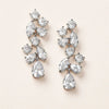 Wholesale Women's Copper Long Tassel Petal Earrings With Flower And Leaf Pattern