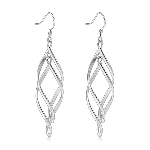 Wholesale Women's Copper Long Wavy Earhook Eardrop Earrings Creative Exaggerated Design