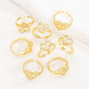 Wholesale Women's Copper Love Heart Shape Ring With English Letters And Electroplating Treatment