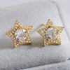 Wholesale Women's Copper Micropaved Geometric Flower Star Butterfly Zircon Earrings