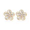 Wholesale Women's Copper Micropaved Geometric Flower Star Butterfly Zircon Earrings