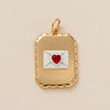 Wholesale Women's Copper Mixed Gemstone Setting Heart Shape Emoji Exaggerated Pendant Necklace With Electroplating