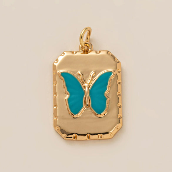 Wholesale Women's Copper Mixed Gemstone Setting Heart Shape Emoji Exaggerated Pendant Necklace With Electroplating