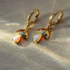 Wholesale Women's Copper Mushroom Opal Inlaid Jewelry With Geometric And Leaf Patterns Electroplated