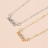 Wholesale Women's Copper Necklace With English Alphabet Mother Pendant And Cross Chain Creative Holiday Gift