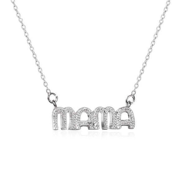 Wholesale Women's Copper Necklace With English Alphabet Mother Pendant And Cross Chain Creative Holiday Gift
