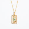 Wholesale Women's Copper O Chain Twelve Constellations Geometric Style Electroplated Necklace