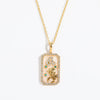 Wholesale Women's Copper O Chain Twelve Constellations Geometric Style Electroplated Necklace