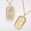 Wholesale Women's Copper O Chain Twelve Constellations Geometric Style Electroplated Necklace