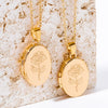 Wholesale Women's Copper Ochain Retro Plant Flowers Geometric Open And Close Photo Frame Photo Box Necklace With Electroplating