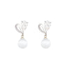 Wholesale Women's Copper Opal Heart Shape Pendant Earrings With Electroplating
