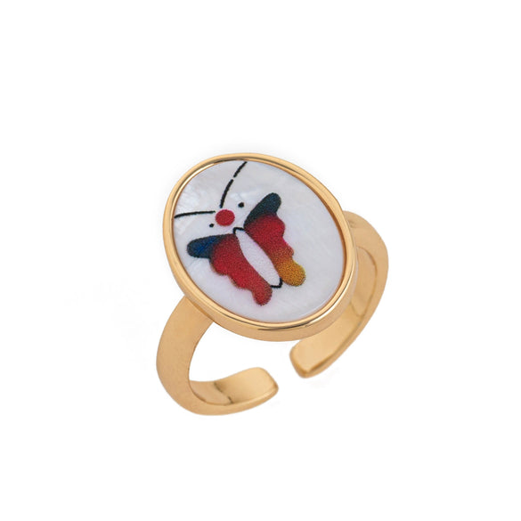 Wholesale Women's Copper Open Adjustable Ring With Animal Zodiac Pattern And Electroplating Design