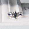 Wholesale Women's Copper Oval Geometric Zircon Ring Jewelry