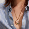 Wholesale Women's Copper Pendant Necklace With Heart Shape And Mixed Gemstone Setting And Diamond Design