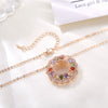 Wholesale Women's Copper Planet Pendant Necklace With Zirconia Ochain Geometric Letters Numbers Text Design