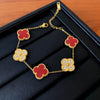 Wholesale Women's Copper Plastic Zircon Fritillary Flower Geometric Style High Sense Electroplated Bracelet