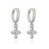 Wholesale Women's Copper Plated 18K Gold Geometric Cross Earrings