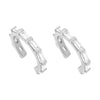 Wholesale Women's Copper Plated Real Gold Geometric Inlaid Zircon Earrings