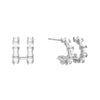 Wholesale Women's Copper Plated Real Gold Geometric Inlaid Zircon Earrings