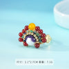 Wholesale Women's Copper Real Pearl Butterfly Ring With Geometric And Insect Pattern Electroplated
