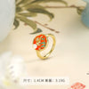 Wholesale Women's Copper Real Pearl Butterfly Ring With Geometric And Insect Pattern Electroplated
