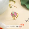 Wholesale Women's Copper Real Pearl Butterfly Ring With Geometric And Insect Pattern Electroplated